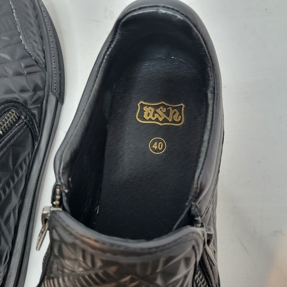 ASH Jig Bis All Black Embossed Slip On Trainer Size 40 - Picture 7 of 11